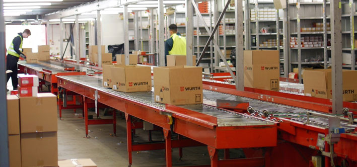 Automated warehouse conveyor